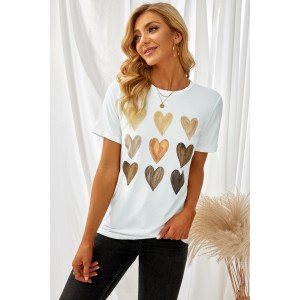 White Be Kind Heart O-Neck T-shirt